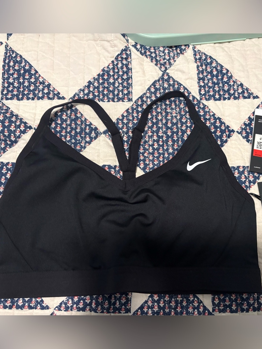 Y7 Studio x Nike Black Sports Bra Size Large NWT